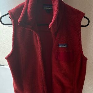 Patagonia Red Sherpa Fleece Vest